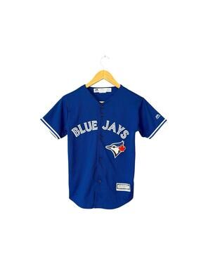 Toronto Blue Jays Baseball Jersey Youth M MLB Majestic Boys
